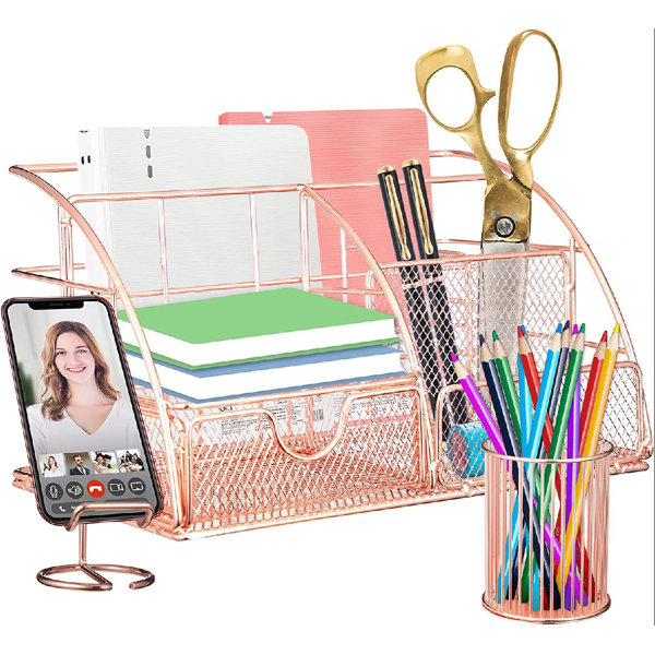 Rose Gold Office Supplies And Accessories%2C Desk Organizers 